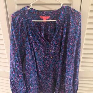 Lilly Pulitzer Elsa Silk Blouse XXL